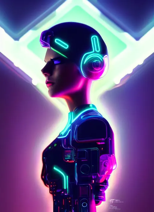 Prompt: a american female humanoid, cyber neon lighting, futurism, intricate futuristic jewelry, cyberpunk high fashion, glamor profile pose, hyper photorealistic, crispy quality, digital photography, trending in artstation, trending in pinterest, cinematic, 4 k ultra hd, art by pascal blanche, art by greg rutkowski,