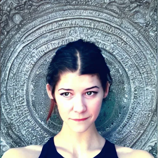Prompt: a masterpiece portrait photo of a beautiful young woman yoga instructor who looks like a succubus mary elizabeth winstead, symmetrical face