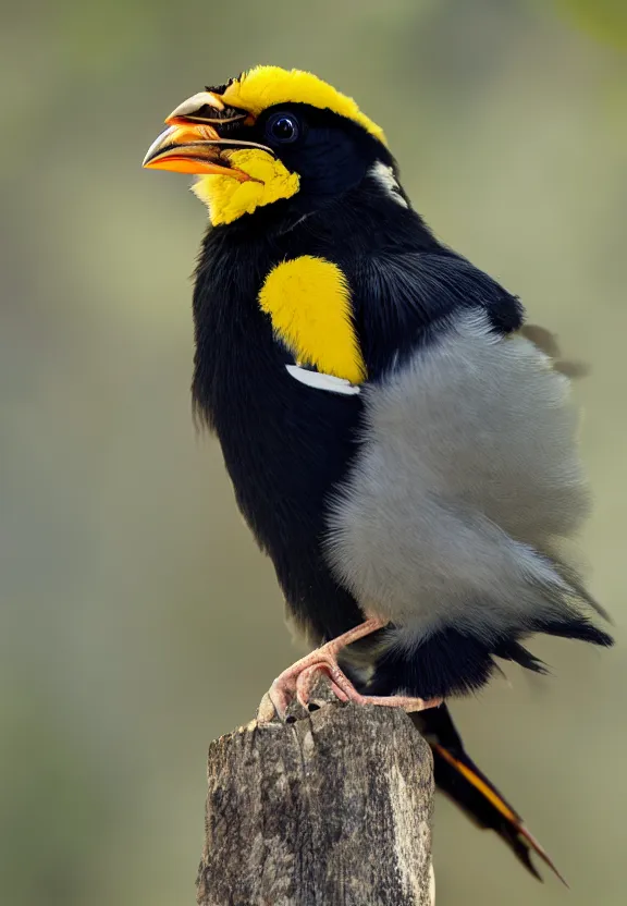 Image similar to exquisite feather detail in this photo of a grosbeak starling or myna, endemic to sulawesi, by jp photography