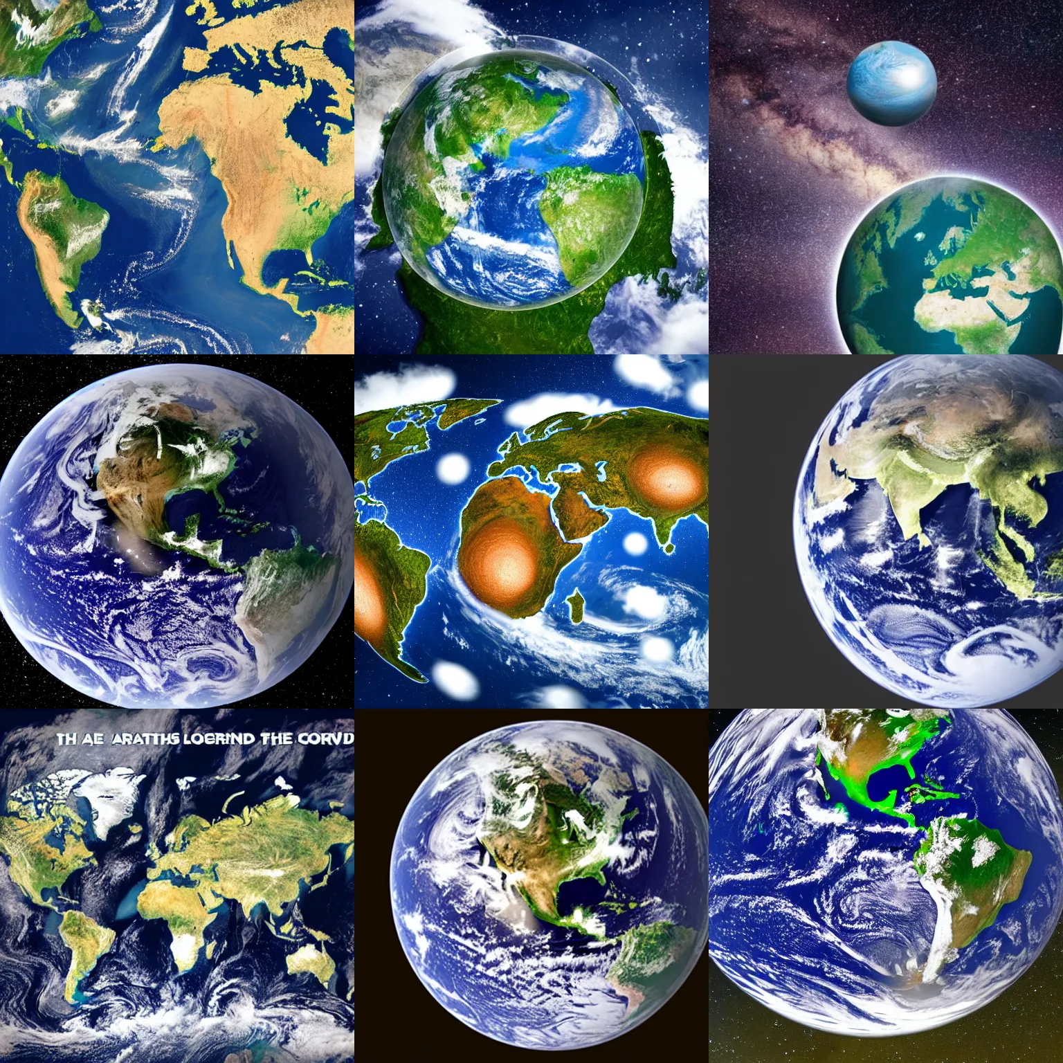 Prompt: the earth is surrounded by something
