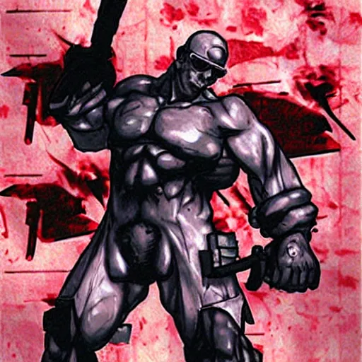 Image similar to punished bonzi buddy, art by yoji shinkawa