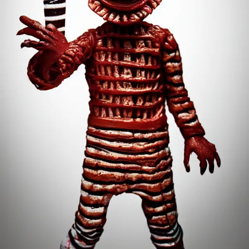 Prompt: freddy krueger ice cream figure, realistic photography, high detailed