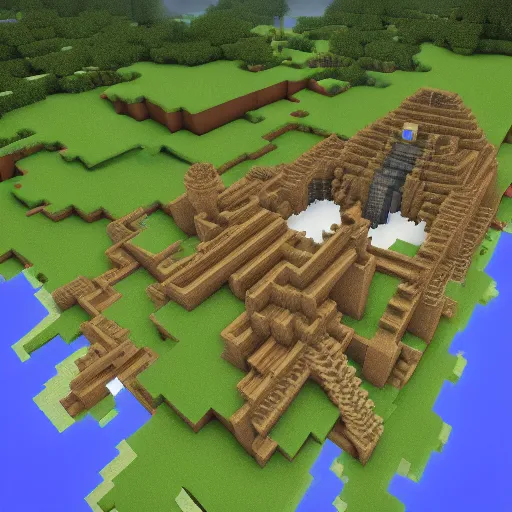 Prompt: Jeffrey Epstein's island in Minecraft, 8k HD