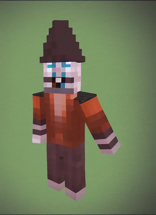 Image similar to an evil wizard named lalu, in minecraft, realistic