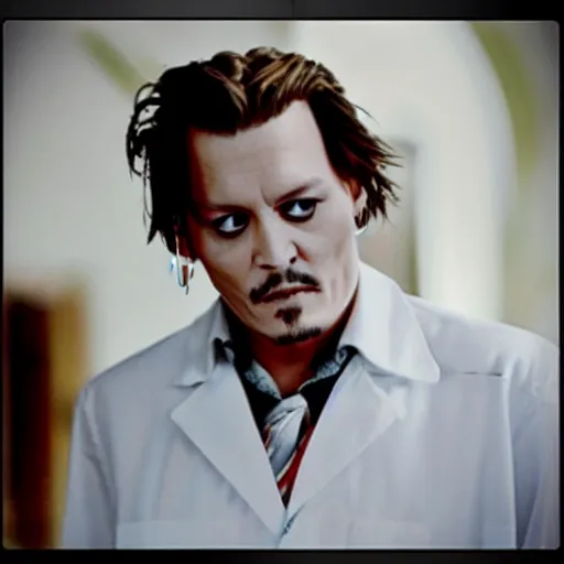 Prompt: Johnny Depp as nurse