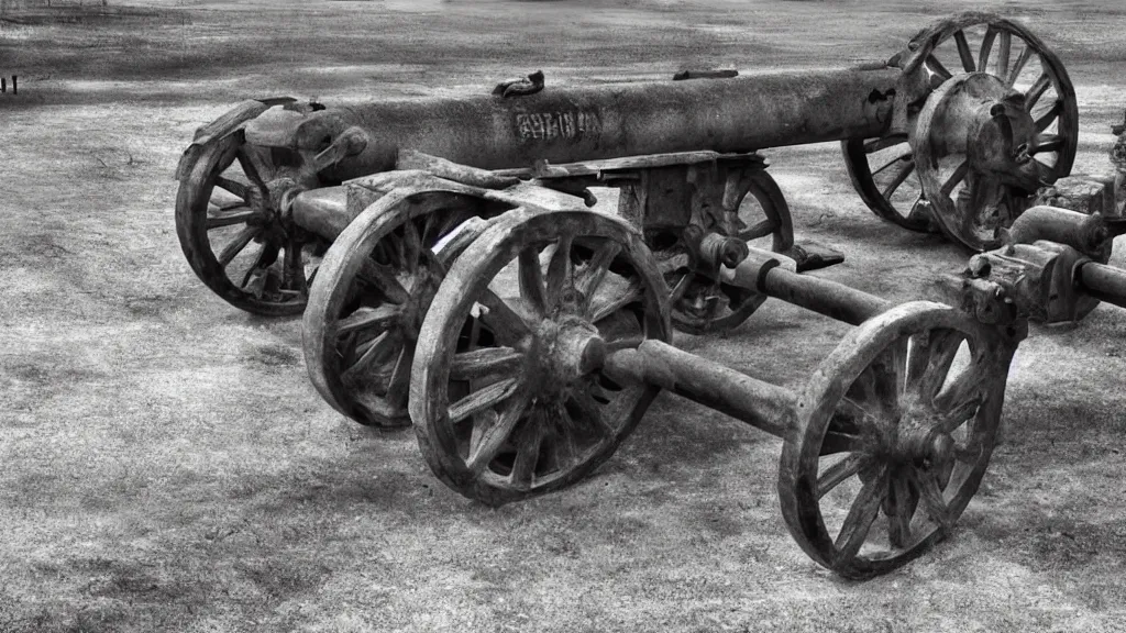Image similar to cannon, world war 2, high quality, high detail, photorealistic,