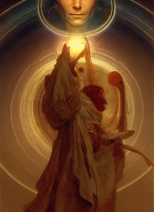 Image similar to the seventh sphere, saturn : the contemplatives from dante's divine comedy. highly detailed painting by gaston bussiere, craig mullins, j. c. leyendecker 8 k