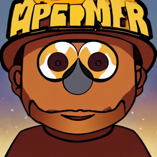 Image similar to pepe the miner with apes