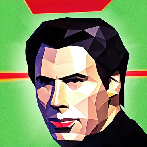 Image similar to low poly john travolta in goldeneye 64 cover art