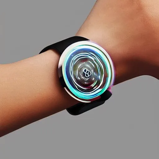 Image similar to a watch with an infinity mirror instead of a face