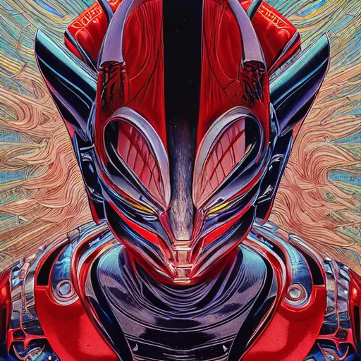 Image similar to portrait of ultraman, symmetrical, by yoichi hatakenaka, masamune shirow, josan gonzales and dan mumford, deayami kojima, takato yamamoto, barclay shaw, karol bak, yukito kishiro