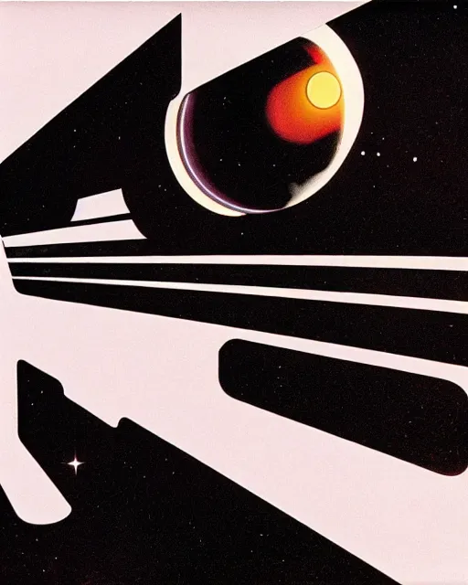 Prompt: 2001: A Space Odyssey by Saul Bass. 1968