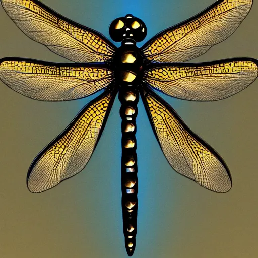 Image similar to dragonfly recording a new music, dark fantasy, electronic music, rave, HD, strong contrast