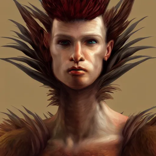 Prompt: fantasy chicken human hybrid, high detail, fantasy art, concept art, 4 k, ultra detail, computer art