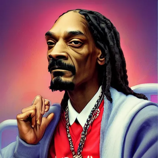 Image similar to Snoop Dog as a Emoji, by Stanley Artgerm Lau, WLOP, Rossdraws, James Jean, Andrei Riabovitchev, Marc Simonetti, Yoshitaka Amano, ArtStation, CGSociety,