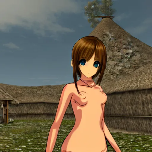 Image similar to anime girl in morrowind