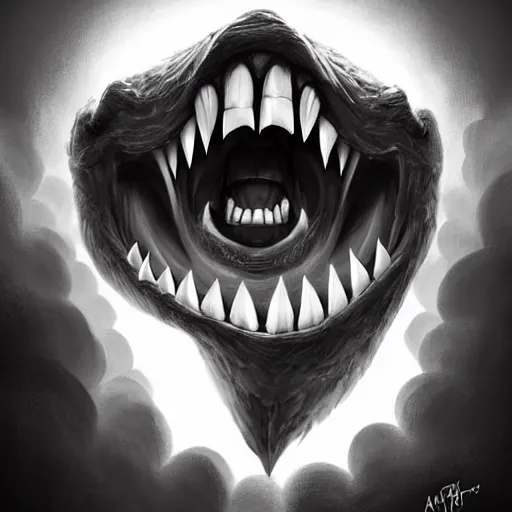 Image similar to Extremely funny face of very manly Gigachad with very big jaws, big eyebrows, smile like trollface jaw tilted on side, painting on grey scale face, powerful , magic, thunders, dramatic lighting, intricate, wild, highly detailed, digital painting, artstation, concept art, smooth, sharp focus, illustration, art by artgerm and greg rutkowski and alphonse mucha, footage