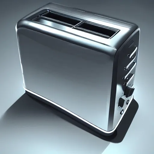 Image similar to concept art of a toaster and robot hybrid