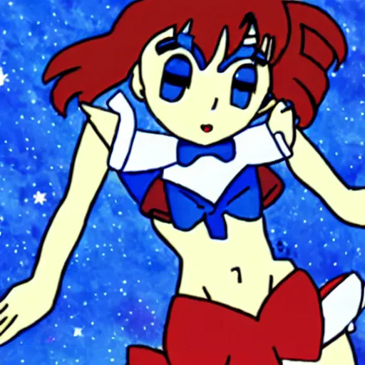 Prompt: Sailor Mercury Homestar Runner