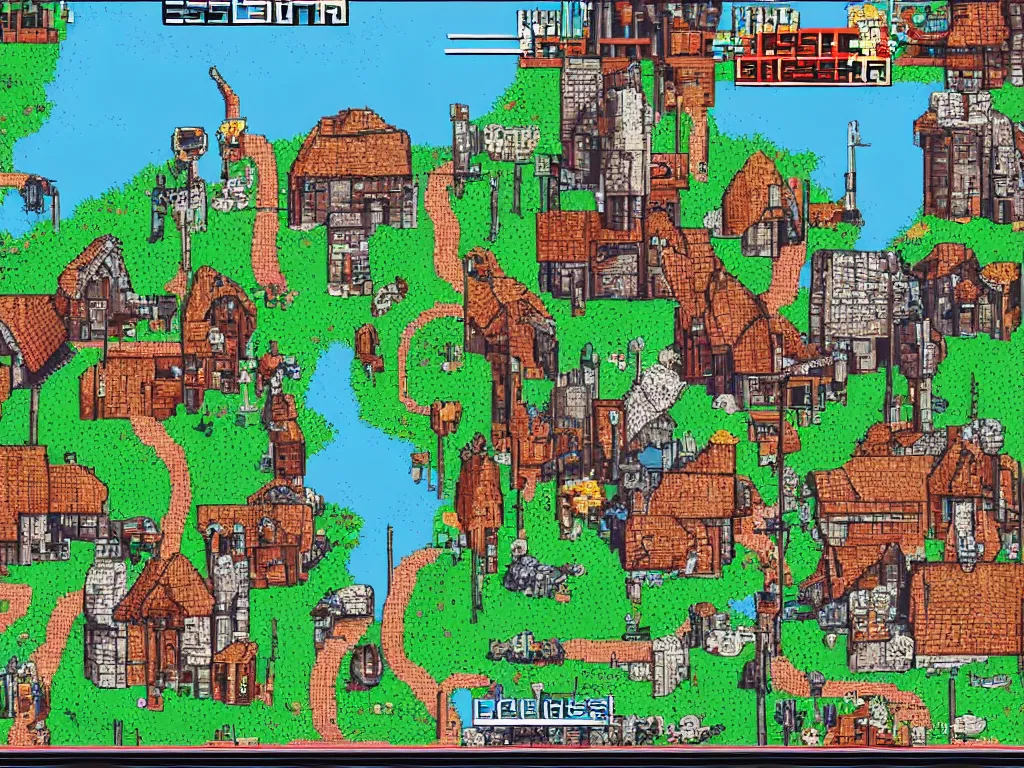 Image similar to Estonia as a Sega Mega Drive Genesis sidescroller game