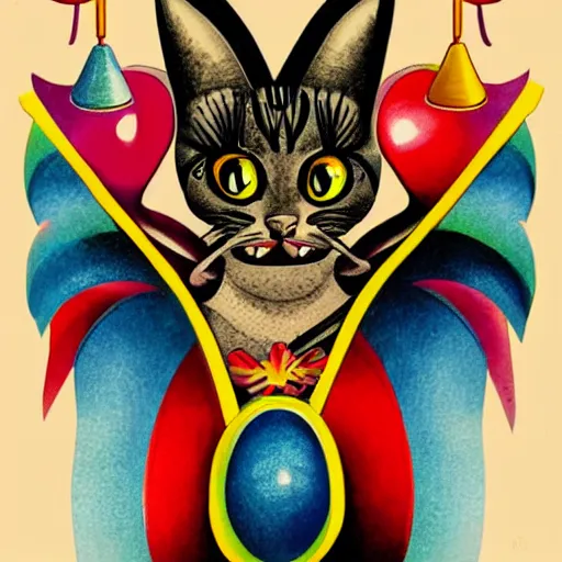 Image similar to circus cat tattoo design