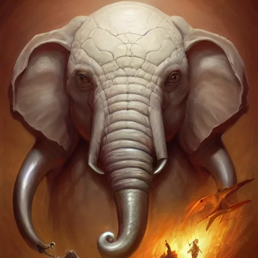 Prompt: fantasy portrait, portly elephant man, d & d loxodon, wearing loincloth, holding holy symbol, rpg game, main character, detailed, digital painting, artstation, sharp focus, illustration, tomasz alen kopera, peter mohrbacher, donato giancola, joseph christian leyendecker, wlop, frank frazetta