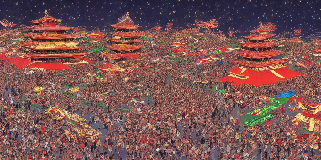 Prompt: photorealistic image of toro nagashi festival at midnight, extremely intricate, hyper detailed, hd, masterpiece