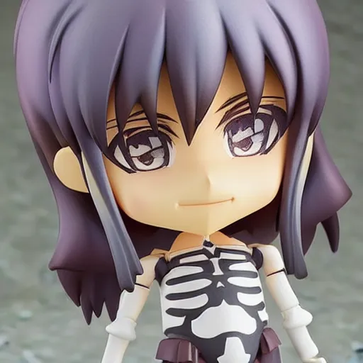 Prompt: cute nendoroid of a skeleton girl