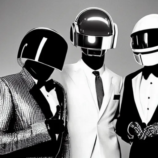 Image similar to Abbott and Costello meet Daft Punk