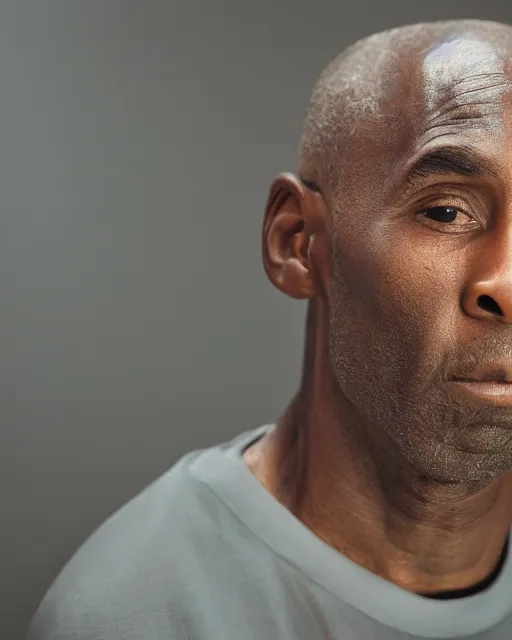 Prompt: portrait of kobe bryant, peaceful, old and wrinkled, photography by steve mccurry, detailed, trending on artstation