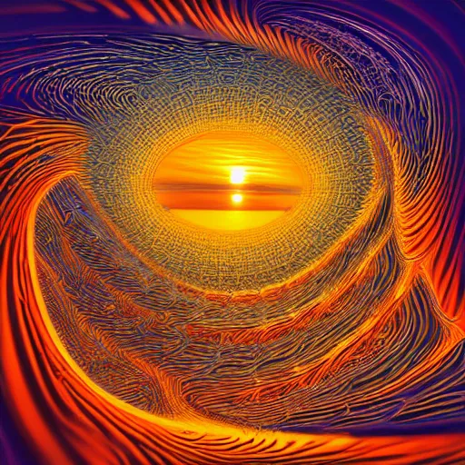 Prompt: sunset waves, by roy ahlgren or victor vasarely, digital art, deepdream cosmic, 3 d high definition, trending on artstation, photorealistic, high resolution, 8 k, octane, hyper detailed, trending on deviantart insane details, intricate, elite, ornate, elegant trend, highly detailed and intricate, sharp focus, photography, unreal engine