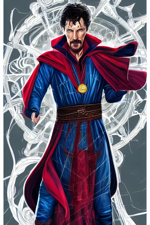 Image similar to Portrait of Todd Howard as Doctor Strange, highly detailed, marvel comics, dark, intricate, highly detailed, smooth, artstation, digital illustration