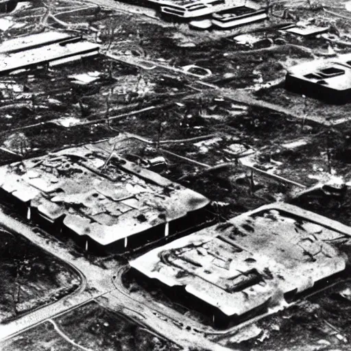 Image similar to university campus after a nuclear attack, circa 1 9 4 5, hd, award - winning