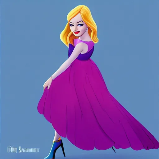 Image similar to full body portrait of Emma Stone as a Disney princess, professional studio lightening, volumetric lightening, photorealism