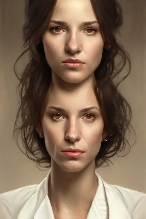 Image similar to anthony fauci!, pregnant in a white lab coat, realistic portrait, symmetrical, highly detailed, digital painting, artstation, concept art, smooth, sharp focus, illustration, cinematic lighting, art by artgerm and greg rutkowski and alphonse mucha