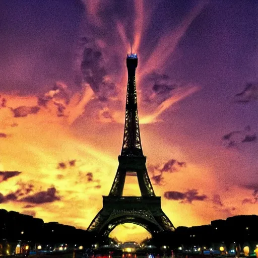 Prompt: eiffel tower flipped vertically, photorealistic, soft lighting