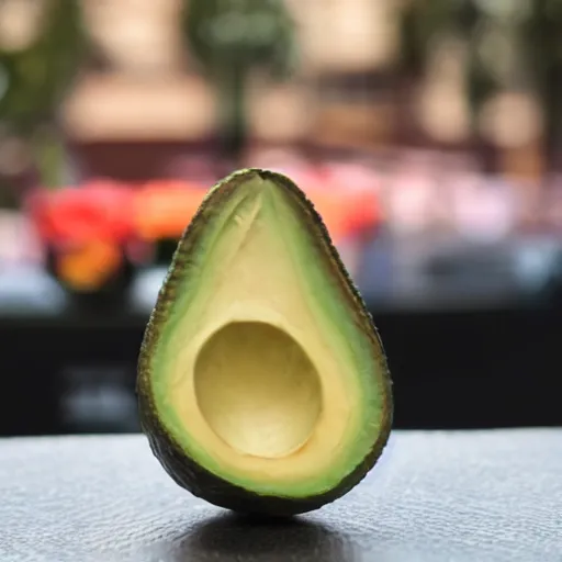 Prompt: macro shot emma watson as an avocado chair