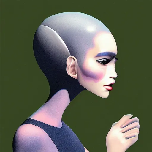 Image similar to beautiful alien girl, profile pic