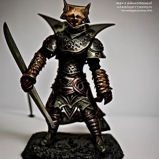 Image similar to quarter length vogue 7 0 mm fashion photo portrait of a dark tabby tabaxi paladin, halberd, plate armor, d & d