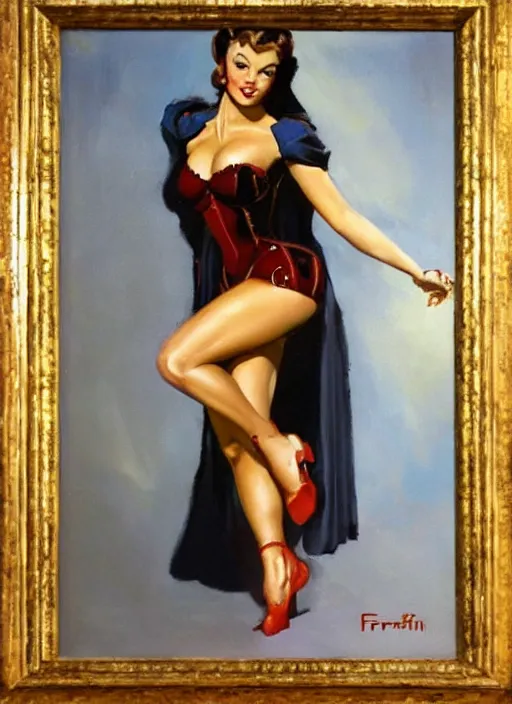 Prompt: oil painting of Princess Liea by frank frazetta alluring pin up deviant art