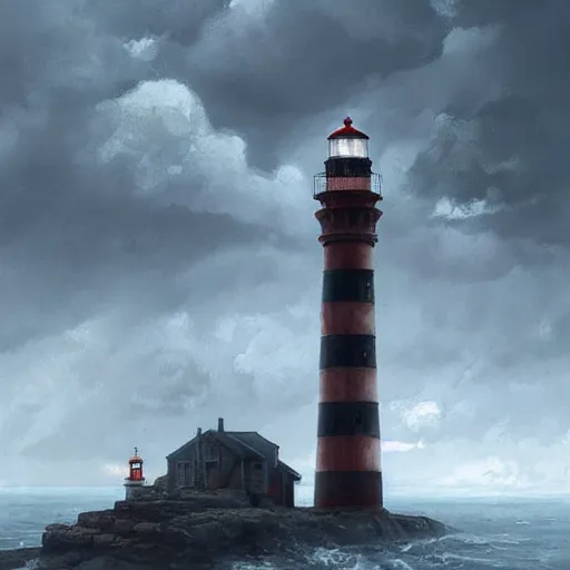 Prompt: a lighthouse in the clouds,digital art,ultra realistic,ultra detailed,art by greg rutkowski,photorealistic,hyperdetailed,eerie,mysterious