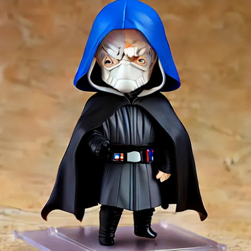 Image similar to nendoroid hooded darth sidious emperor palpatine from star wars, detailed, custom