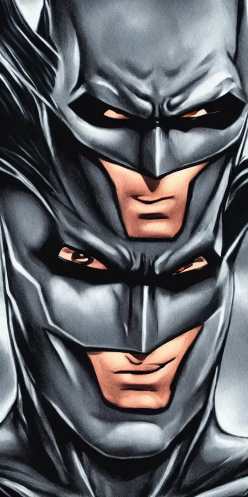 Prompt: Close-up portrait of the the batman.