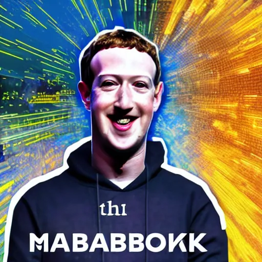 Image similar to mark zuckerberg becoming one with the metaverse