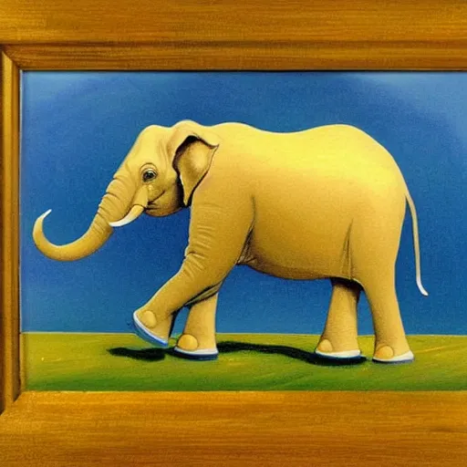 Prompt: professional painting of an elephant in the style Agnes Lawrence Pelton, smooth, sharp focus, illustration, intricate, stormy weather, extremely detailed masterpiece,