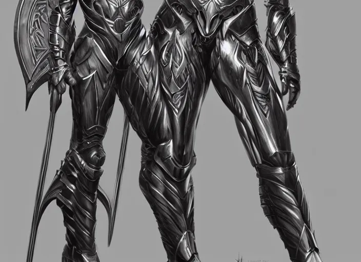 Image similar to Portrait angel warrior armour pants with graved runes , highly detailed, digital painting, artstation, concept art, smooth, sharp focus, illustration, art by Hajime Sorayama