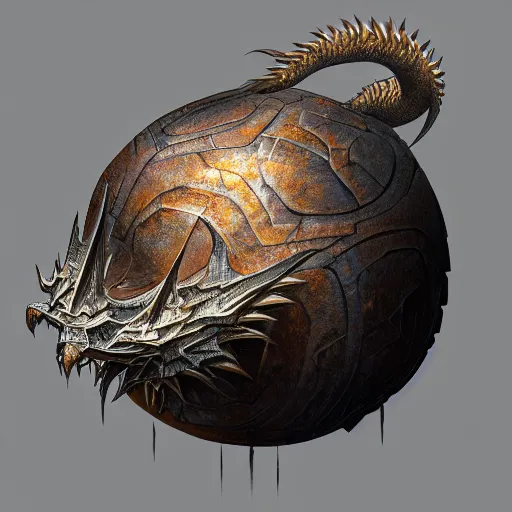 Prompt: A richly detailed realistic fantasy digital art of a dragon orb by Markus Neidel, krita masterpiece trending on artstation