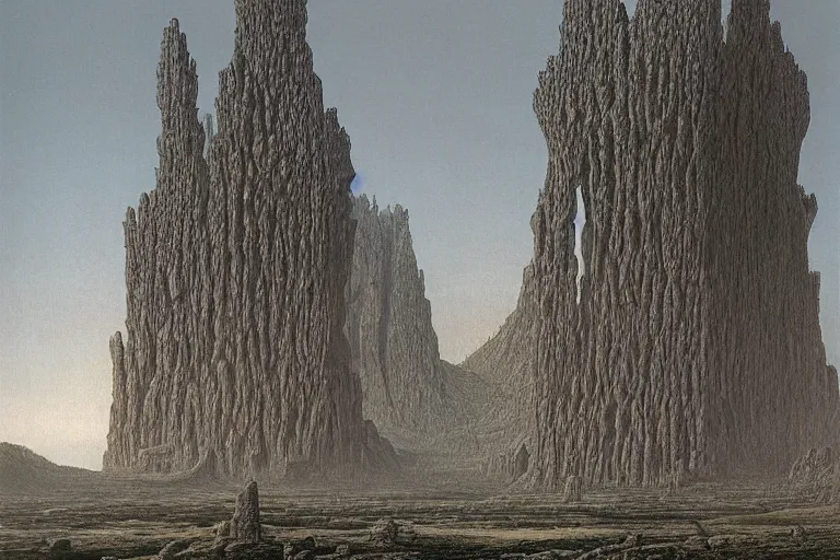 Image similar to intricate, 3 d, vast underground nuclear reactor, style by caspar david friedrich and wayne barlowe and ted nasmith.