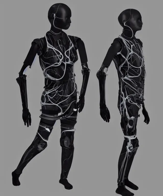 Image similar to skin exoskeleton wearable, product design, futuristic