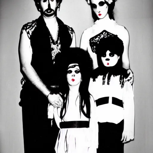 Image similar to haunted 1 9 8 0 s goth family portrait